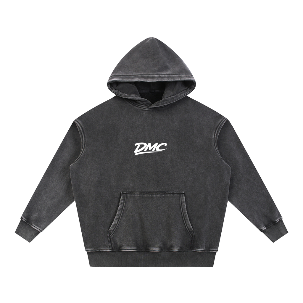 DMC Black Snow Wash Fleece Oversize Hoodie