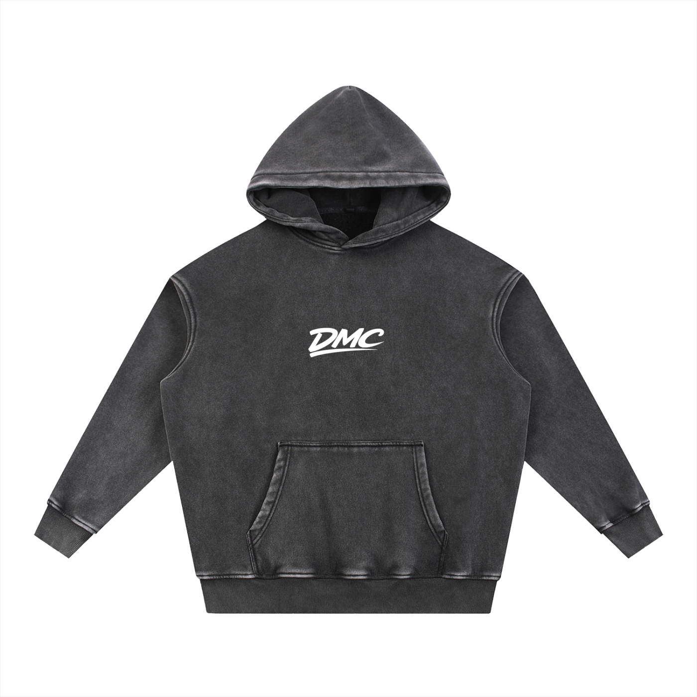DMC Black Snow Wash Fleece Oversize Hoodie