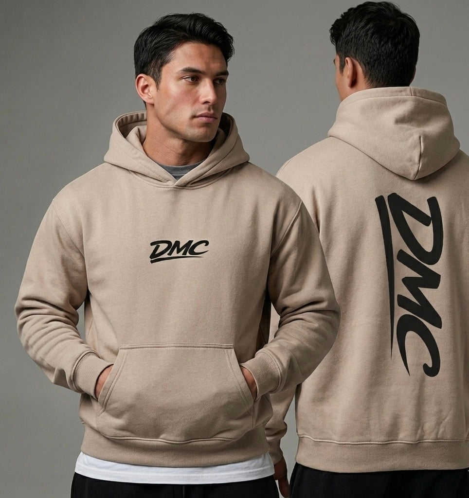 DMC Gray Apricot Oversize Fleeced Hoodie