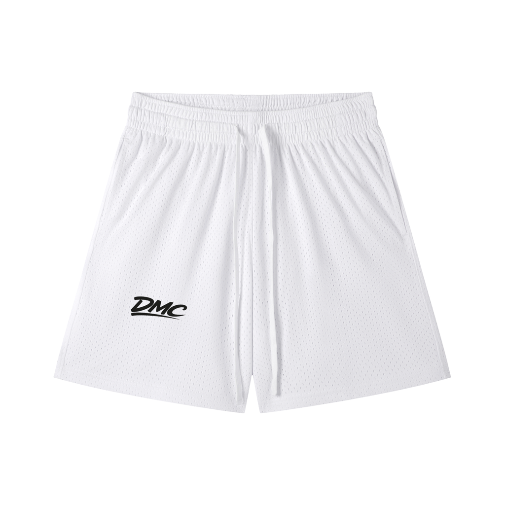 DMC White Mesh Drawstring Shorts