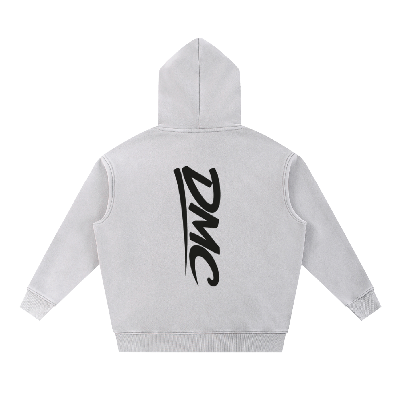 DMC Light Gray Snow Wash Fleece Oversize Hoodie