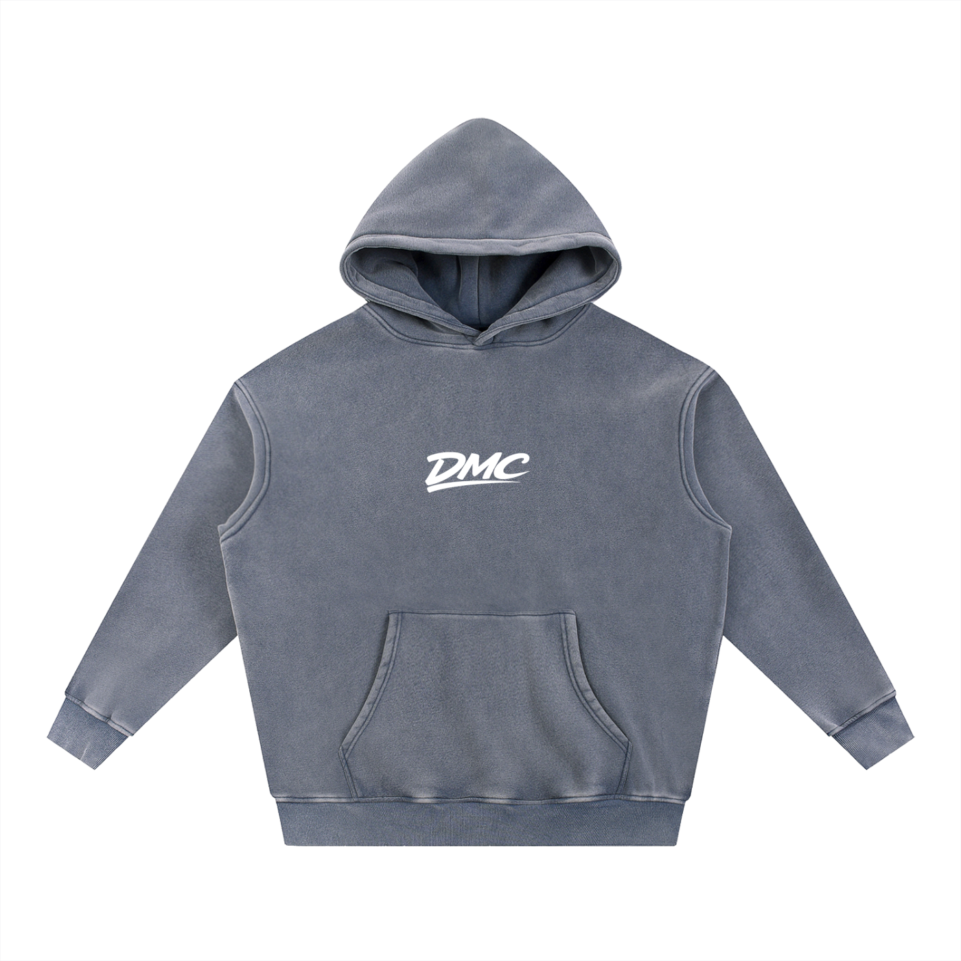 DMC Royal Blue Snow Wash Fleece Oversize Hoodie