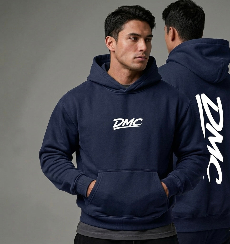 DMC Navy Blue Oversize Fleeced Hoodie