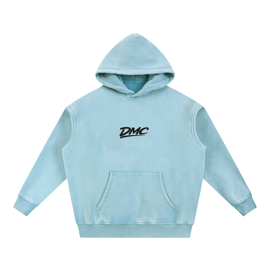 DMC Lake Blue Snow Wash Fleece Oversize Hoodie