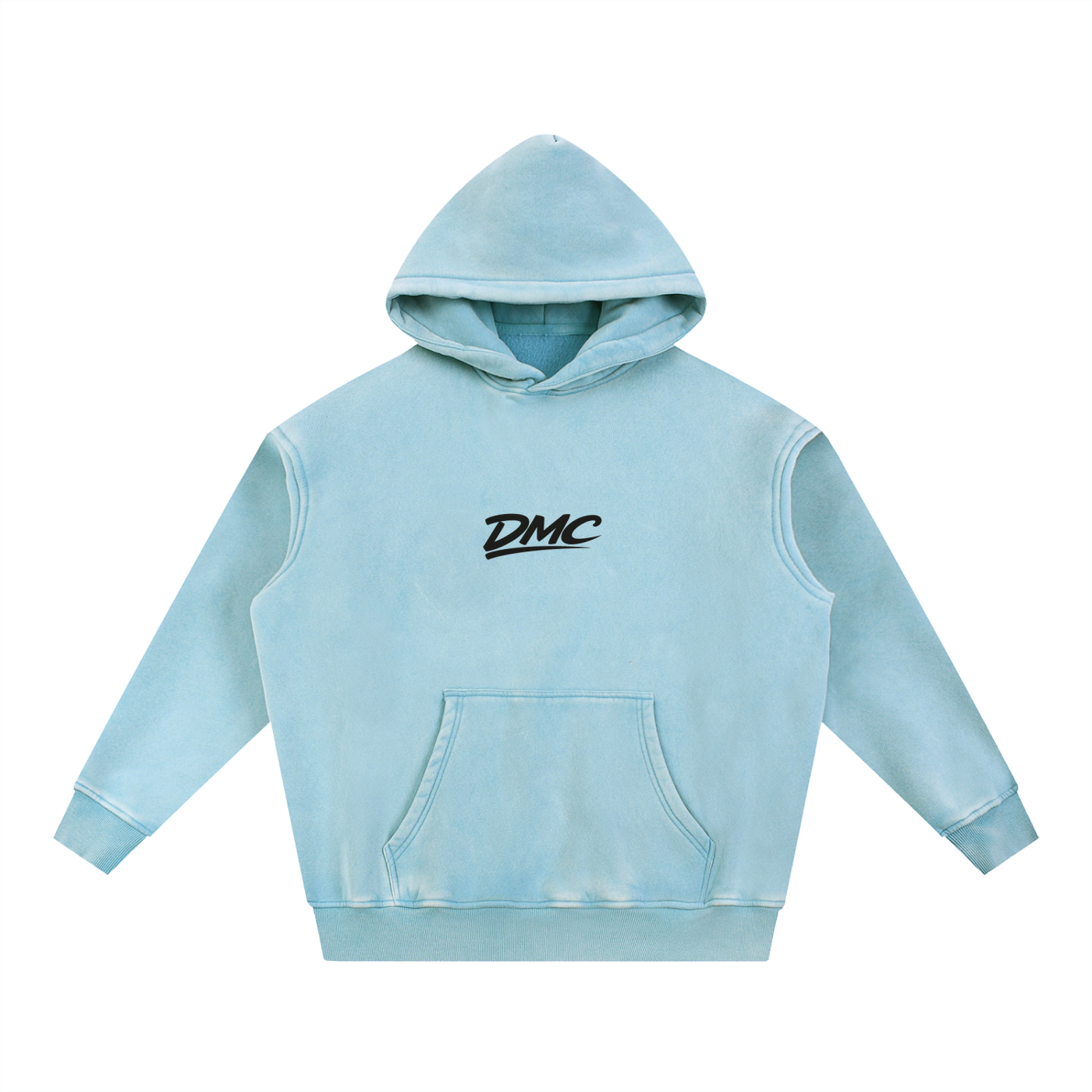 DMC Lake Blue Snow Wash Fleece Oversize Hoodie