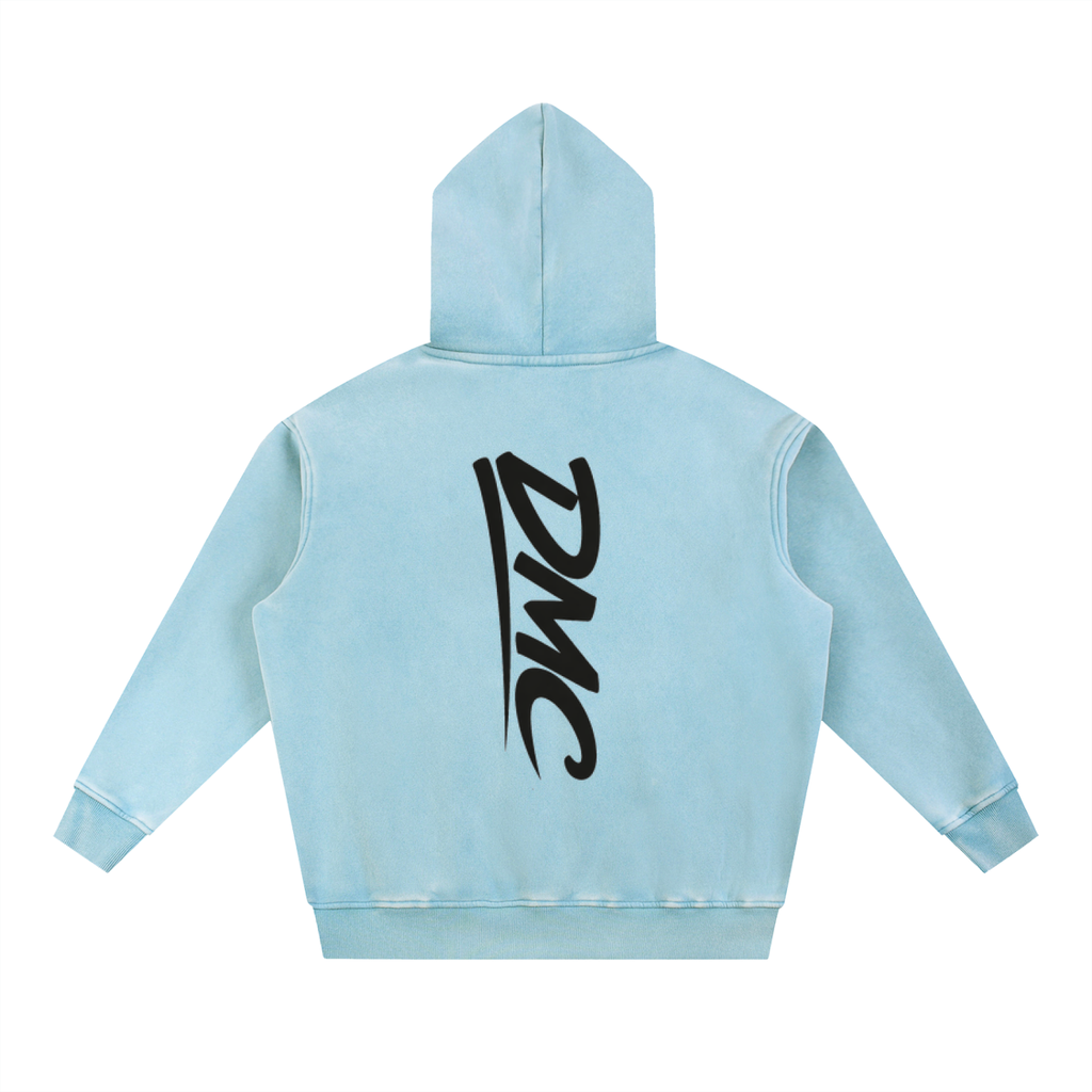 DMC Lake Blue Snow Wash Fleece Oversize Hoodie