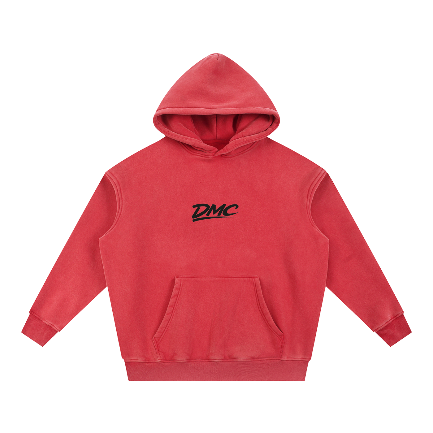 DMC Red Snow Wash Fleece Oversize Hoodie