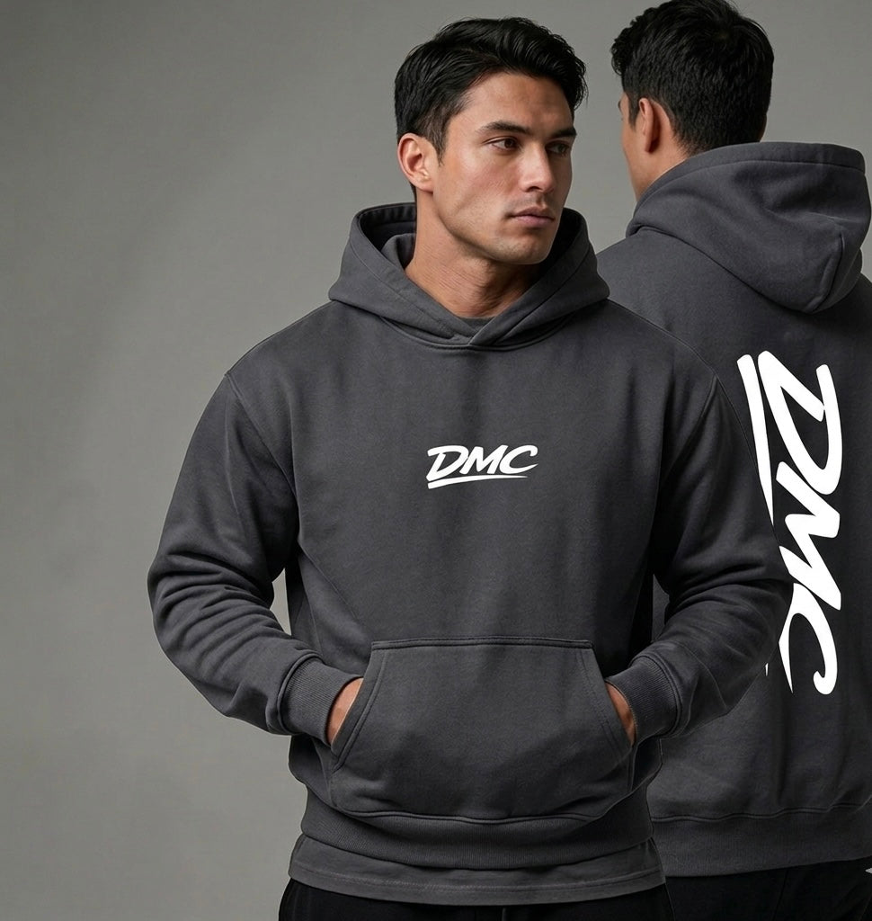 DMC Gray Oversize Fleeced Hoodie