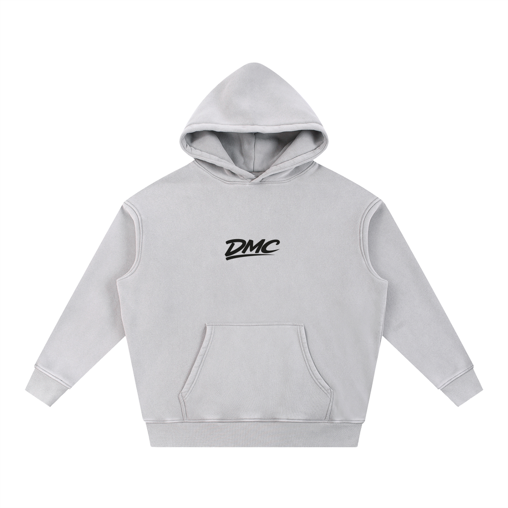 DMC Light Gray Snow Wash Fleece Oversize Hoodie