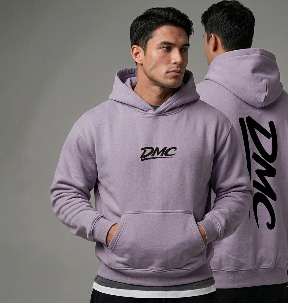DMC Dark Purple Oversize Fleeced Hoodie