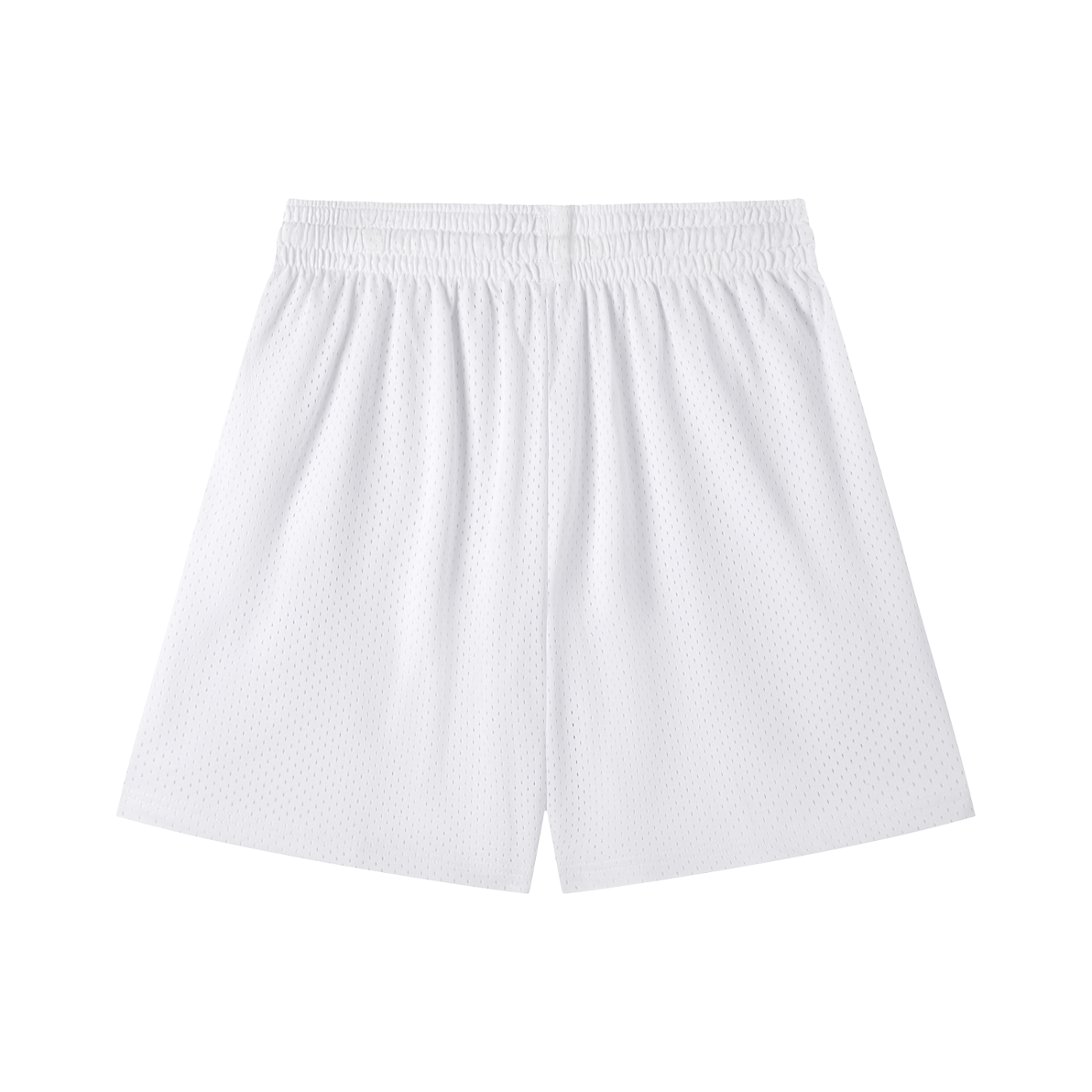 DMC White Mesh Drawstring Shorts