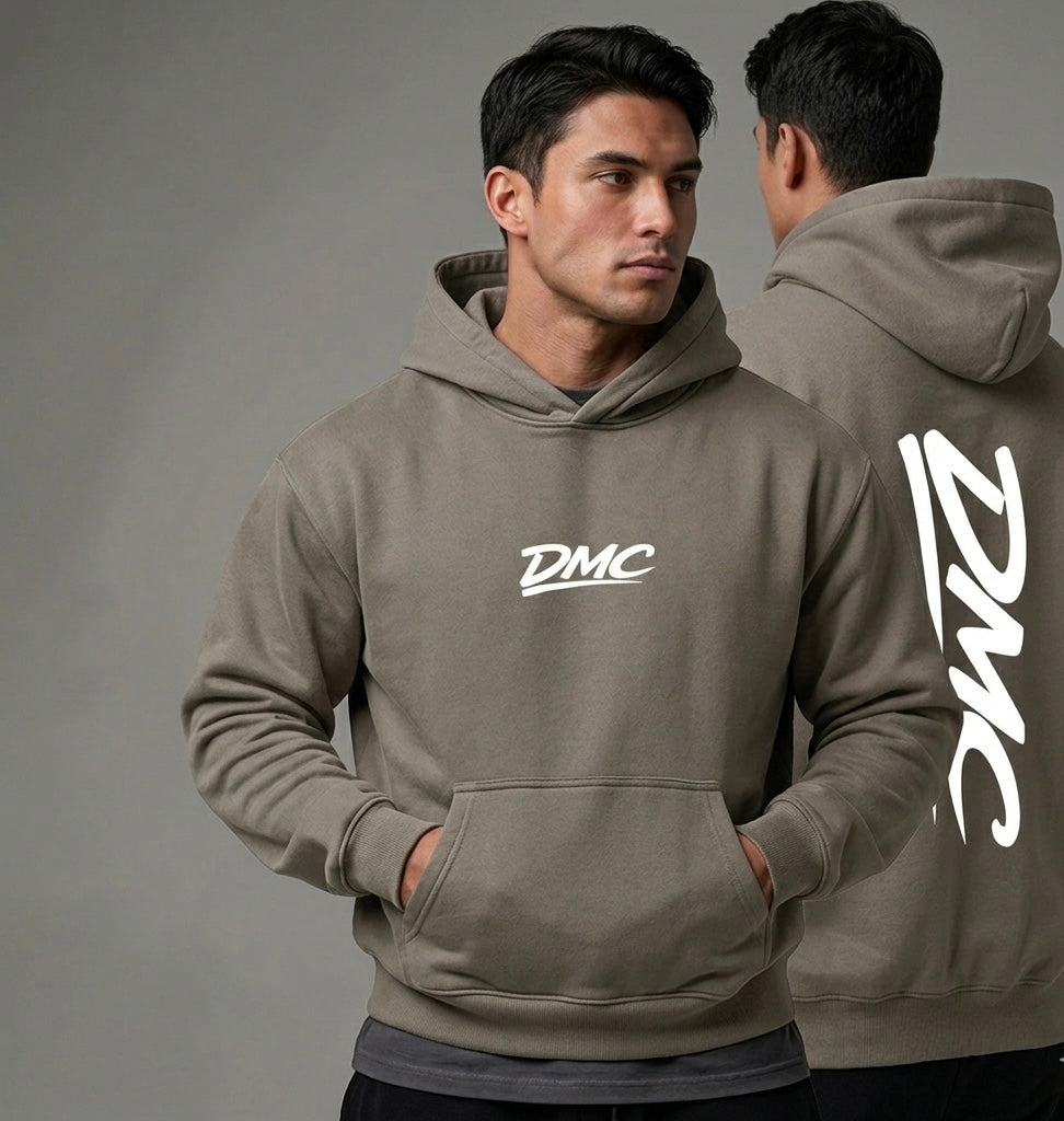 DMC Gray Coffee Oversize Fleeced Hoodie