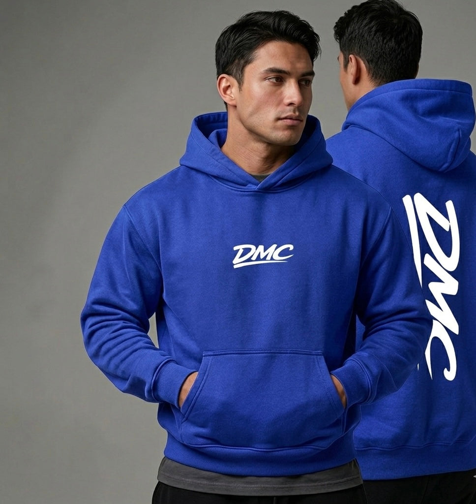 DMC Klein Blue Oversize Fleeced Hoodie