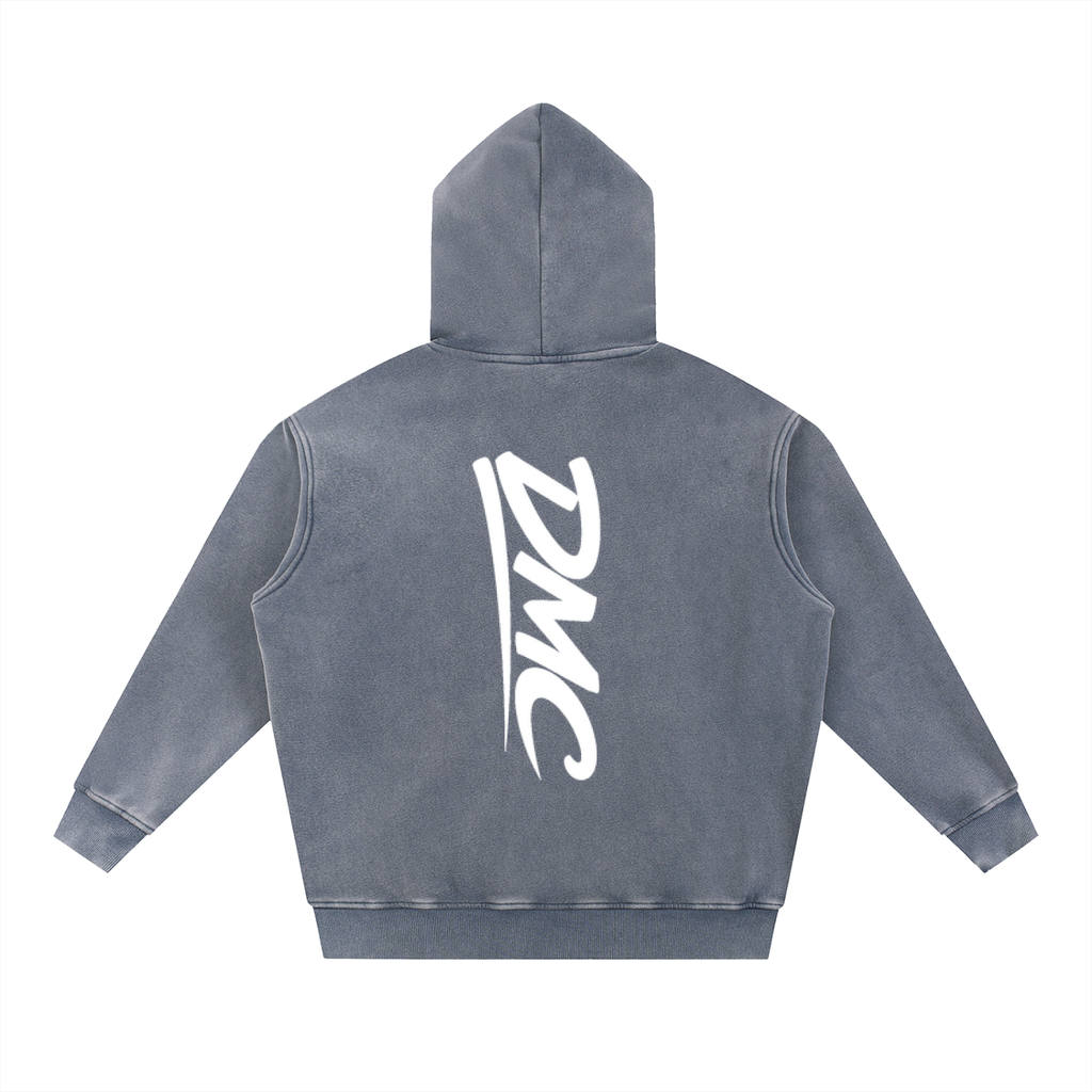 DMC Royal Blue Snow Wash Fleece Oversize Hoodie