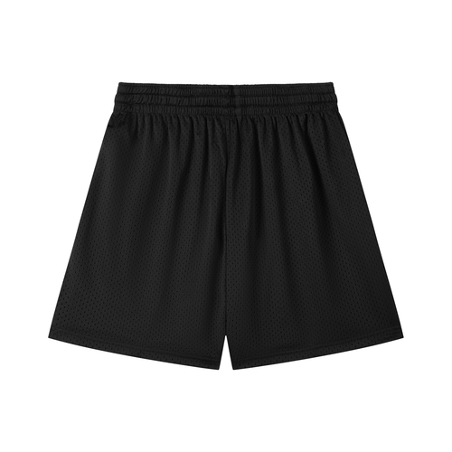 DMC Black Mesh Drawstring Shorts