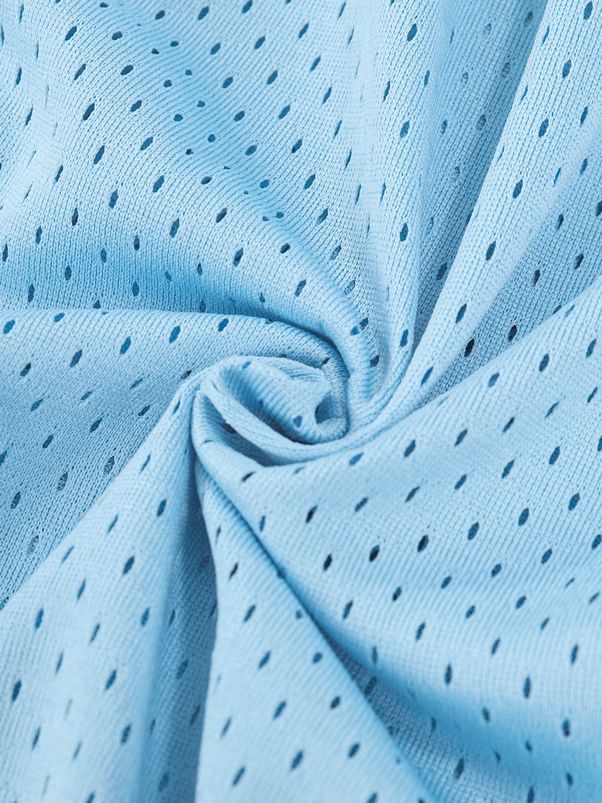 DMC Sky Blue Mesh Drawstring Shorts